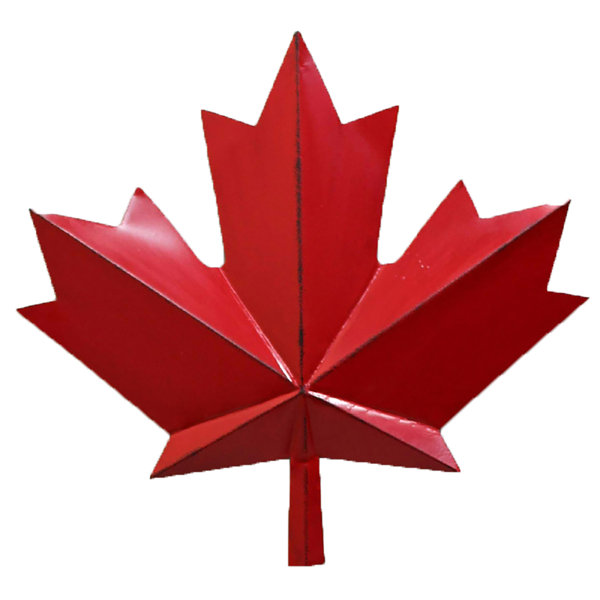 Winston Porter Metal Red Maple Leaf Wall Decor & Reviews Wayfair.ca